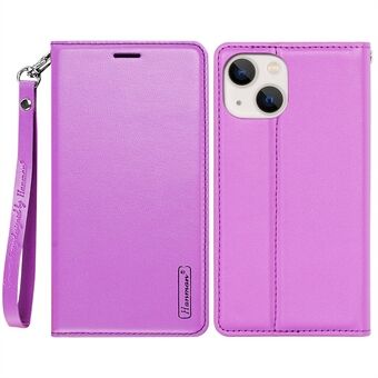 HANMAN Minor Series voor iPhone 13 6.1 inch PU Leather Case Wallet Magnetische Sluiting Folio Flip Phone Stand Cover