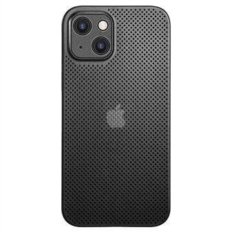 Ademend PP-telefoonhoesje voor iPhone 13 6,1 inch, ultradunne warmteafvoer holle mesh-achterkant