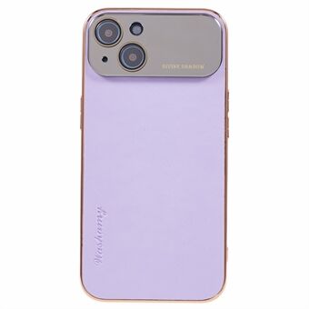 Voor iPhone 13 schokbestendig telefoonhoesje PU-leer gecoat TPU + pc-galvanisatiehoes