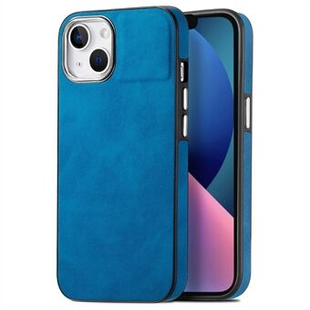 Drop-proof Case voor iPhone 13 6.1 inch Galvaniseren Camera Frame Skin-touch Leather Coated TPU Telefoon Cover