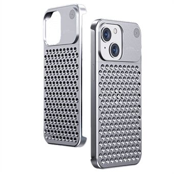 Hoes voor warmteafvoer met hol gat voor iPhone 13, aluminiumlegering + siliconen telefoonhoes