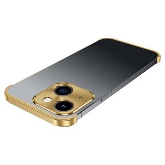 Voor iPhone 13 Mobiele telefoon Hoekhoes Aluminium CD Aderen Glazen Lensbeschermer Bumper Telefoonhoes