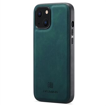 DG.MING voor iPhone 13 hoesje achterkant beschermer PU leer+PC+TPU telefoonhoesje