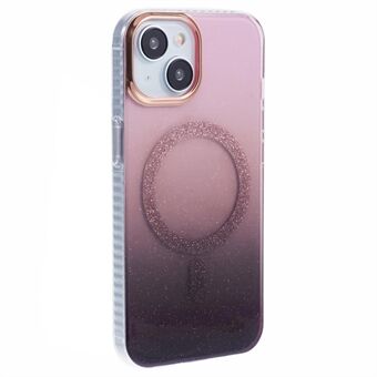 Voor iPhone 13 6.1 inch Hoes Glitter Gradient Grote Achterlens Gat Cover Compatibel met MagSafe