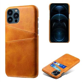 KSQ Leather Hardcover voor iPhone 13 Pro met kaarthouders - Oranje