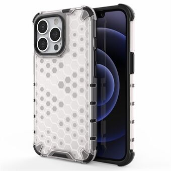 TPU + PC Hybrid Cover Telefoonhoes met Honingraatpatroon voor iPhone 13 Pro 6,1 inch