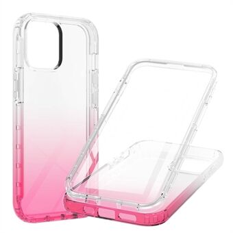 TPU + PC Combo transparant verloop 3-in-1 hybride hoesje met ingebouwde PET-schermbeschermer voor iPhone 13 Pro 6,1 inch