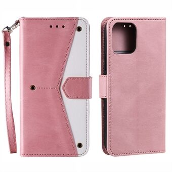 PU lederen portemonnee telefoonhoesje Rivet Decor Cover Stand Case Cover voor iPhone 13 Pro 6,1 inch