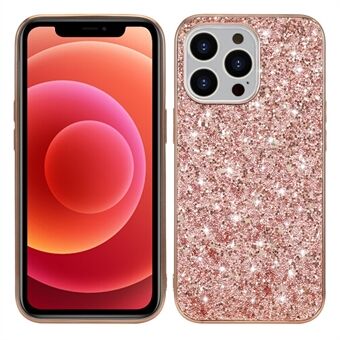 Glitter pailletten die TPU-frame verzinken + hard pc-paneel Telefoonhoes Beschermhoes voor iPhone 13 Pro 6.1 Inch