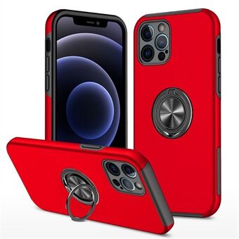 Ring Kickstand Anti-Drop Hard PC Back en Soft TPU Edge Shockproof beschermhoes voor iPhone 13 Pro 6.1 inch