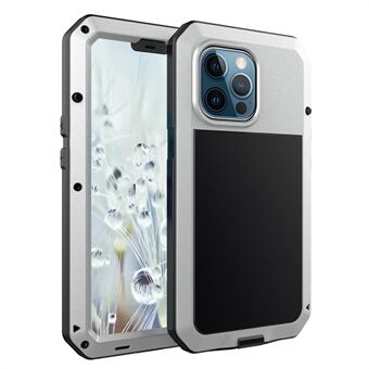 Tank Series Schokbestendig Tough Armor Metal Case met Tempered Glass Screen Protector voor iPhone 13 Pro 6,1 inch