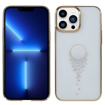 KINGXBAR Starry Series Duidelijk Strass Decoratie Telefoon Cover Gegalvaniseerd Laser Carving Telefoon Case voor iPhone 13 Pro 6.1 inch