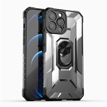 RUGGED SHIELD PC + TPU hybride hoesje voor iPhone 13 Pro 6,1 inch telefoonhoes met Ring