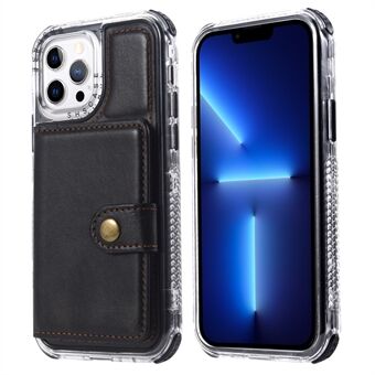 Verwijderbare 3-in-1 kaartsleuven Ontwerp Schok-, anti-val-, krasbestendige retro-telefoonhoes voor iPhone 13 Pro 6,1 inch