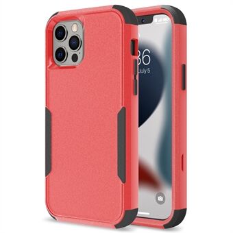 3-in-1 afneembare mobiele telefoon anti-krasbeschermer schokbestendige hoes stofdichte TPU + pc-telefoonhoes voor iPhone 13 Pro - rood / zwart