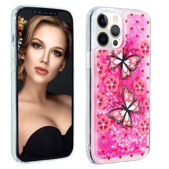 Patroonafdruk Shiny poeder Drijfzand TPU-hoesje Mobiele telefoon beschermhoes voor iPhone 13 Pro 6.1 Inch