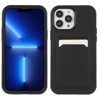 Kaartsleuf met rubberen coating Ontwerp Krasbestendig PC + TPU Hybrid Cover voor telefoon 13 Pro 6,1 inch