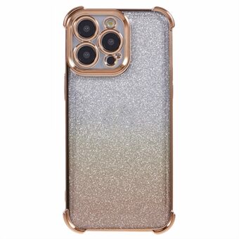 Voor iPhone 13 Pro Hoesje met Gradiënt Glitter, 4-Hoek Anti-Val TPU Telefoonhoesje