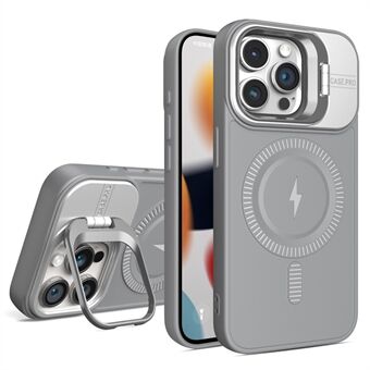 Voor iPhone 13 Pro Magnetische Case Lens Frame Kickstand PC+TPU Telefoonhoes