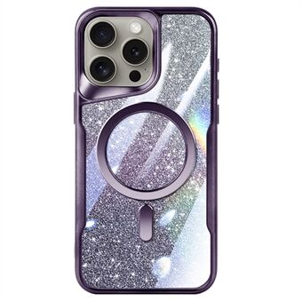 Voor iPhone 13 Pro Hoes Gradient Glitter PC+TPU Telefoonhoes Compatibel met MagSafe