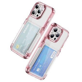 Voor 13 Pro Case Flip Card Slot TPU + Acryl Doorzichtige Telefoonhoes