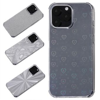 Voor iPhone 13 Pro Transparante Telefoonhoes Shockproof TPU Achterkant met 4 Verwisselbare Papieren