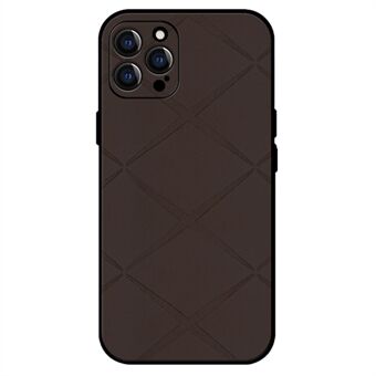 Voor iPhone 13 Pro Hoesje Anti-Kras Leren Beklede PC+TPU Telefoonhoes