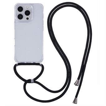 Voor iPhone 13 Pro Crossbody Hoes TPU+PC Schokbestendige Telefoonhoes Transparant Helder