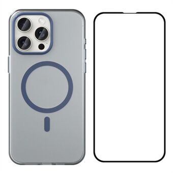 WANLONFENG LK1-serie voor iPhone 13 Pro Magnetische hoes TPU+PC Cover met Gehard Glazen Screen Film