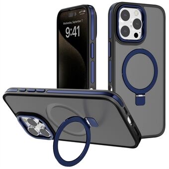 C1-serie hoesje voor iPhone 13 Pro Rotatable Magnetic Kickstand Skin-Touch TPU+PC Smartphone Cover