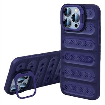 Voor iPhone 13 Pro Hoes Warmteafvoer Kickstand Airbags Anti-Val TPU+PC Telefoonhoes