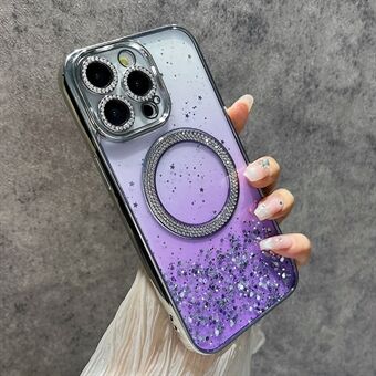 Voor iPhone 13 Pro Magnetische Case Beschermende TPU + PC Glitter Fonkelende Telefoonhoes