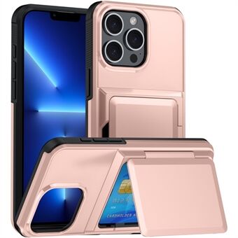 Voor iPhone 13 Pro Hoesjes Kaart Sleuf TPU+PC Kickstand Telefoonhoesje