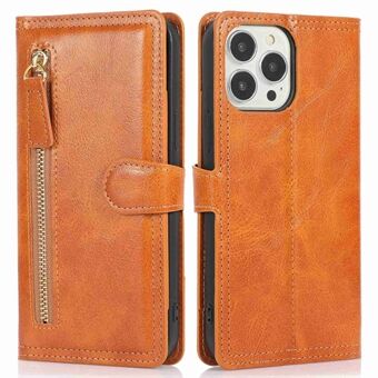 Ritsvak telefoonhoes voor iPhone 13 Pro 6.1 inch, volledige bescherming PU lederen telefoon Flip Wallet Case Stand