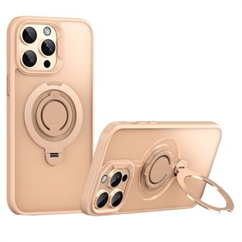 Voor iPhone 13 Pro Hoesje Compatibel met MagSafe Kickstand Mat PC+TPU Telefoonhoesje met Siliconen Ring