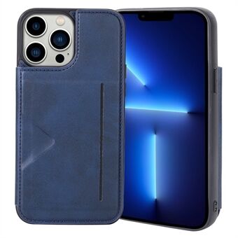 HANMAN Mika-serie ingebouwde kaartsleuf telefoonhoes voor iPhone 13 Pro 6,1 inch, PU-leer + TPU-telefoonachterkant