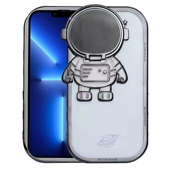 Voor iPhone 13 Pro 6,1 inch anti-val beschermhoes Spaceman Design TPU telefoonhoes met cameralensafdekking