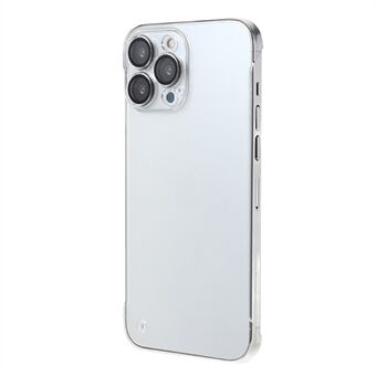 PC-telefoonhoes voor iPhone 13 Pro , frameloze transparante beschermende telefoonhoes met glazen lensbeschermer