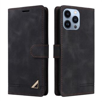 007-serie PU lederen telefoonhoes voor iPhone 13 Pro 6,1 inch, Skin-touch Wallet Stand Folio Cover