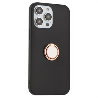 Mobiele telefoonhoes voor iPhone 13 Pro 6,1 inch zachte matte TPU-hoes met Ring standaard