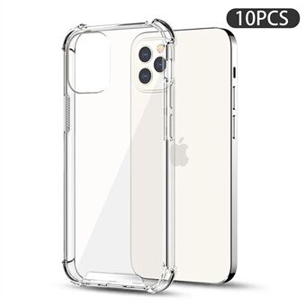 10 STKS Slim-Fit 1.5mm Telefoon Case voor iPhone 13 Pro , Valbescherming Helder Acryl + TPU Shell Telefoon Cover