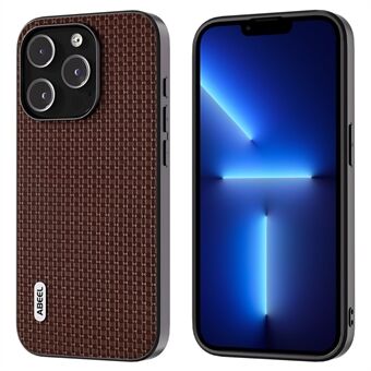 ABEEL Voor iPhone 13 Pro Telefoonhoes Luxe getextureerd rundleer gecoat PC + TPU schokbestendige hoes