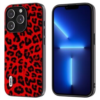 ABEEL voor iPhone 13 Pro Leopard Texture Slim Case PU-leer + TPU + pc-telefoonhoes