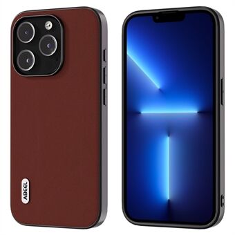ABEEL Voor iPhone 13 Pro Rundleer Gecoat PC + TPU Slim Case Zijdeachtig Gevoel Glad Touch Telefoon Cover