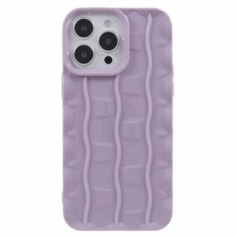 Voor iPhone 13 Pro Telefoonhoesje 3D-strepenpatroon Zachte TPU Scratch achterkant