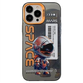 Voor iPhone 13 Pro 6,1 inch PC+TPU hoesje Panda Astronaut Kleurrijke patroonafdruk Schokbestendige telefoonhoes