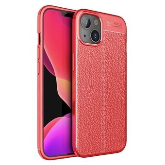 Litchi-textuur Flexibele TPU-bescherming Telefoonhoesje voor iPhone 13 mini 5,4 inch