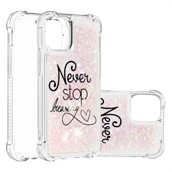 Patroon Sprankelende Vloeibare Glitter Drijfzand Full Body Beschermhoes voor iPhone 13 mini 5.4 Inch