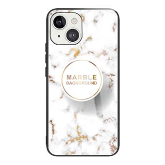 Patroonprint Schokbestendig gehard glas + TPU Combo mobiele telefoonhoes Shell voor iPhone 13 mini 5,4 inch