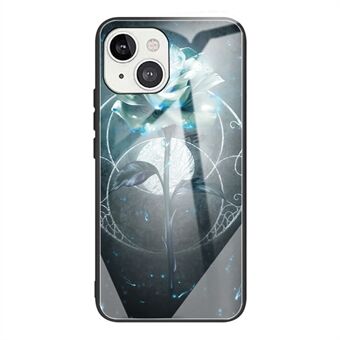 Patroon print glas + TPU Combo Shock Absorption Hybrid Cover voor iPhone 13 mini 5,4 inch